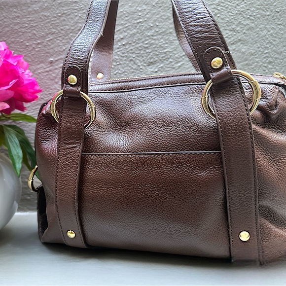 🐻Michael Kors Bags Michael Kors Fulton Brown Leather Satchel Shoulder BagTote🐻 - Picture 3 of 7